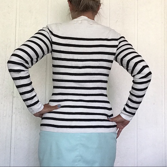 EXPRESS STRIPED V NECK COTTON SWEATER SMALL - Picture 8 of 8